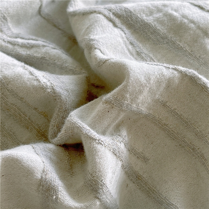 91家纺网 家纺一手货源 找家纺 琪格格纺织 2025新款复古简约棉麻轻奢大提花全棉加厚磨毛四件套 纳斯-灰