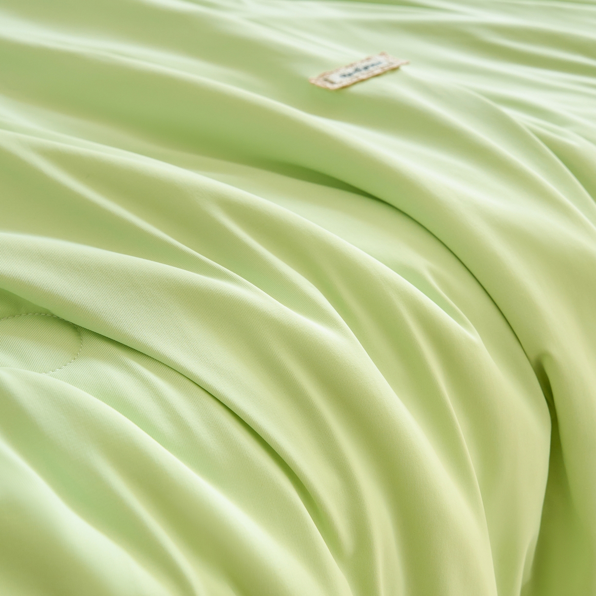 91家纺网 家纺一手货源 找家纺 优希家纺 2025新款芬妮夏被四件套 绿色