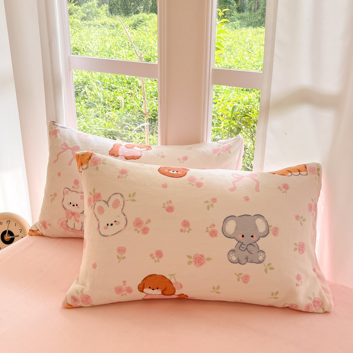 91家纺网 家纺一手货源 找家纺 慕澄家纺 2025新款小清新牛奶绒印花四件套 碎花小汪