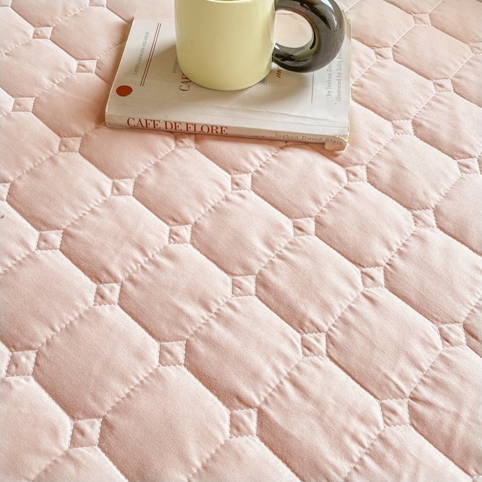 91家纺网 家纺一手货源 找家纺 小禹仔家纺 2025新款亲肤面包格夹棉床笠-学生图 面包格-卡其