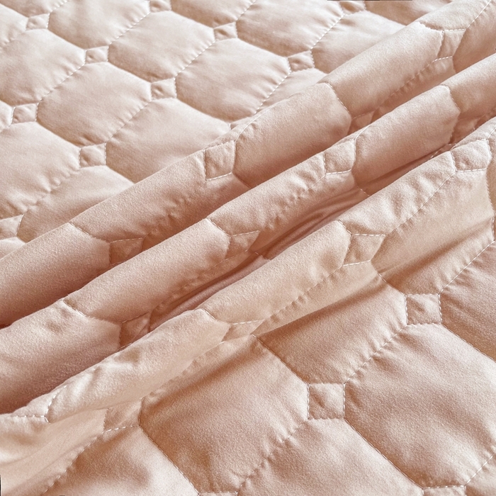 91家纺网 家纺一手货源 找家纺 小禹仔家纺 2025新款亲肤面包格夹棉床笠-学生图 面包格-卡其