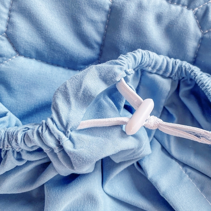 91家纺网 家纺一手货源 找家纺 小禹仔家纺 2025新款亲肤面包格夹棉床笠-学生图 面包格-兰