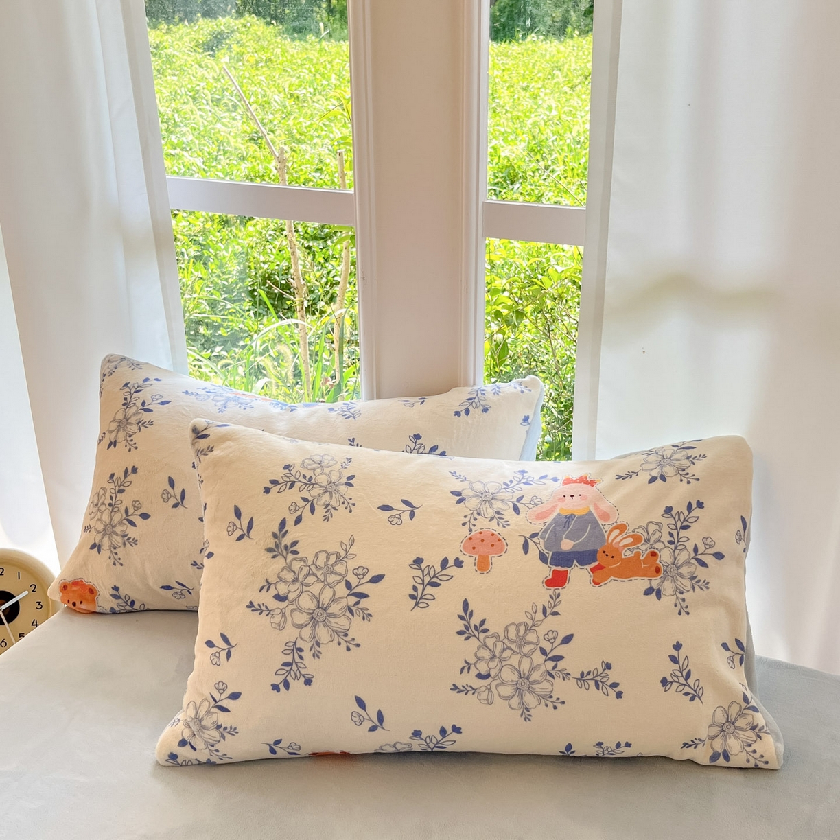 91家纺网 家纺一手货源 找家纺 慕澄家纺 2025新款小清新牛奶绒印花四件套 小美好