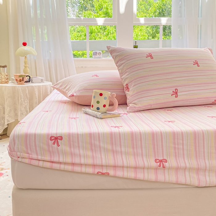 91家纺网 家纺一手货源 找家纺 朵朵家纺 2025新款超柔印花单床笠单品学生宿舍床垫保护套 床笠（床垫保护套可定制尺寸 ） 情人节