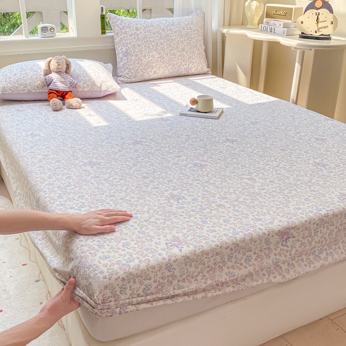 91家纺网 家纺一手货源 找家纺 朵朵家纺 2025新款超柔印花单床笠单品学生宿舍床垫保护套 床笠（床垫保护套可定制尺寸 ） 锦上添花