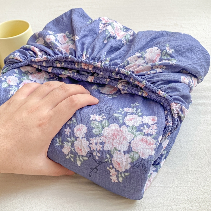 91家纺网 家纺一手货源 找家纺 朵朵家纺 2025新款超柔印花单床笠单品学生宿舍床垫保护套 床笠（床垫保护套可定制尺寸 ） 国色天香