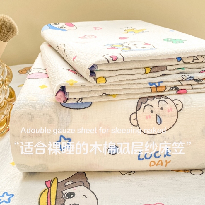 朵朵家纺 2025新款超柔印花单床笠单品学生宿舍床垫保护套 床笠（床垫保护套可定制尺寸 ） 快乐重年