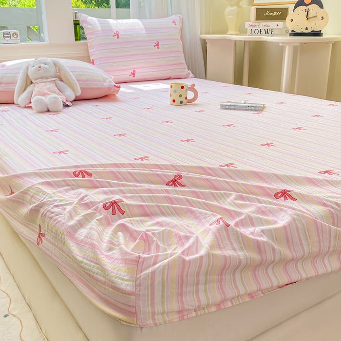 91家纺网 家纺一手货源 找家纺 朵朵家纺 2025新款超柔印花单床笠单品学生宿舍床垫保护套 床笠（床垫保护套可定制尺寸 ） 情人节