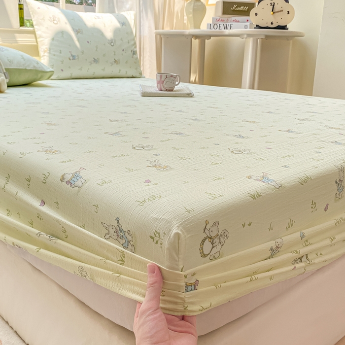 91家纺网 家纺一手货源 找家纺 朵朵家纺 2025新款超柔印花单床笠单品学生宿舍床垫保护套 床笠（床垫保护套可定制尺寸 ） 音乐派