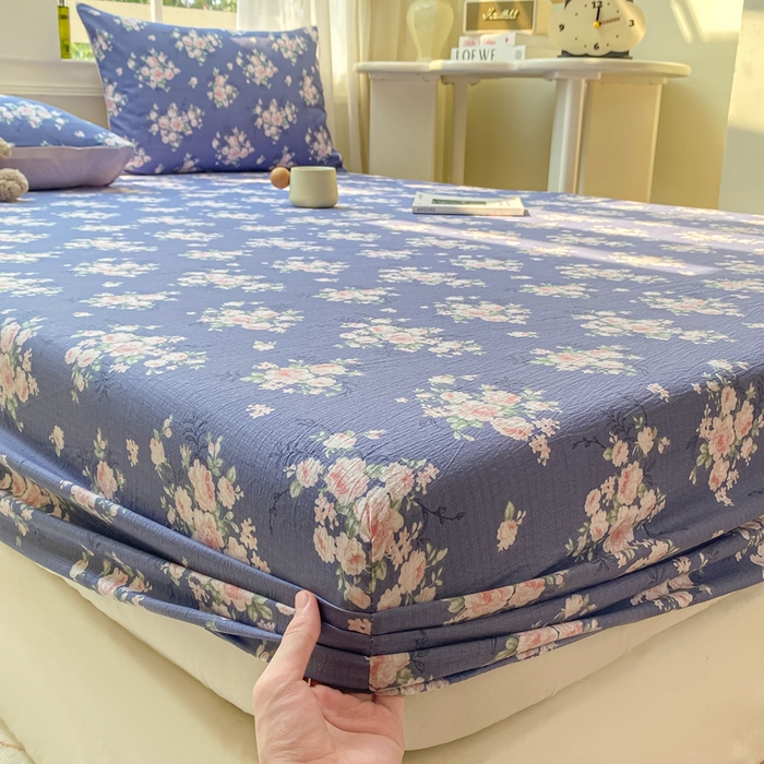 91家纺网 家纺一手货源 找家纺 朵朵家纺 2025新款超柔印花单床笠单品学生宿舍床垫保护套 床笠（床垫保护套可定制尺寸 ） 国色天香
