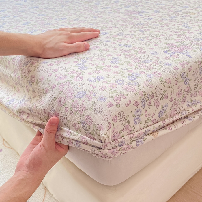 91家纺网 家纺一手货源 找家纺 朵朵家纺 2025新款超柔印花单床笠单品学生宿舍床垫保护套 床笠（床垫保护套可定制尺寸 ） 锦上添花