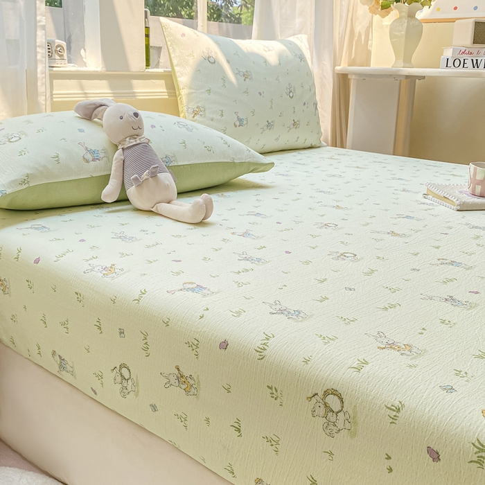 91家纺网 家纺一手货源 找家纺 朵朵家纺 2025新款超柔印花单床笠单品学生宿舍床垫保护套 床笠（床垫保护套可定制尺寸 ） 音乐派