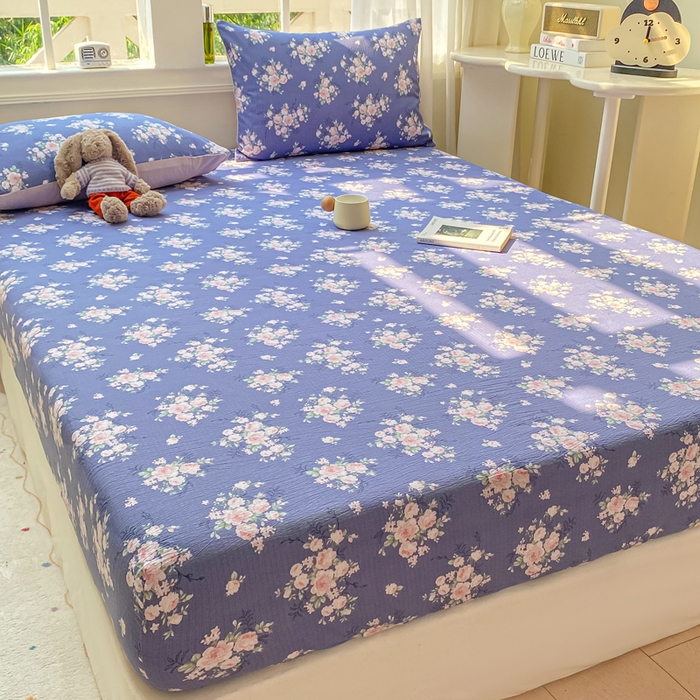 91家纺网 家纺一手货源 找家纺 朵朵家纺 2025新款超柔印花单床笠单品学生宿舍床垫保护套 床笠（床垫保护套可定制尺寸 ） 国色天香