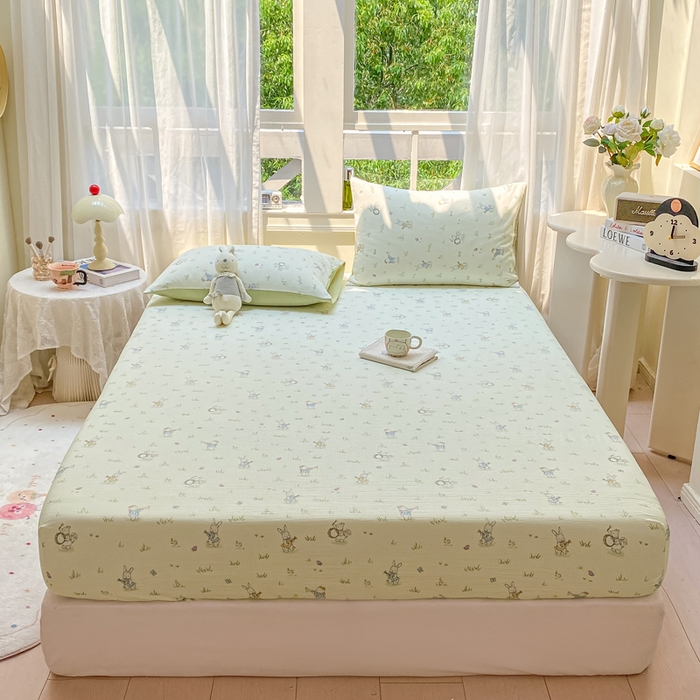 91家纺网 家纺一手货源 找家纺 朵朵家纺 2025新款超柔印花单床笠单品学生宿舍床垫保护套 床笠（床垫保护套可定制尺寸 ） 音乐派