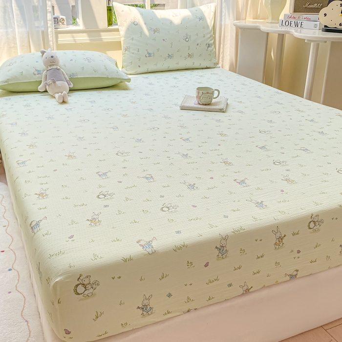 91家纺网 家纺一手货源 找家纺 朵朵家纺 2025新款超柔印花单床笠单品学生宿舍床垫保护套 床笠（床垫保护套可定制尺寸 ） 音乐派