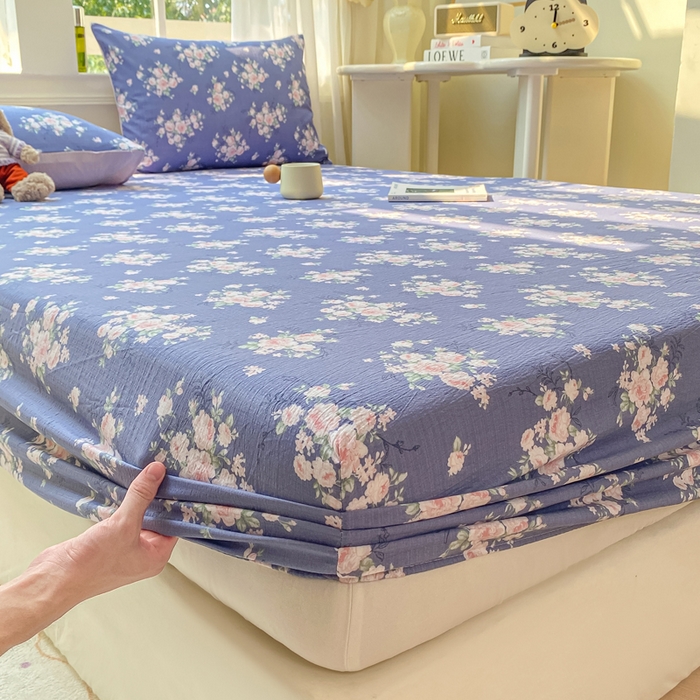 91家纺网 家纺一手货源 找家纺 朵朵家纺 2025新款超柔印花单床笠单品学生宿舍床垫保护套 床笠（床垫保护套可定制尺寸 ） 国色天香