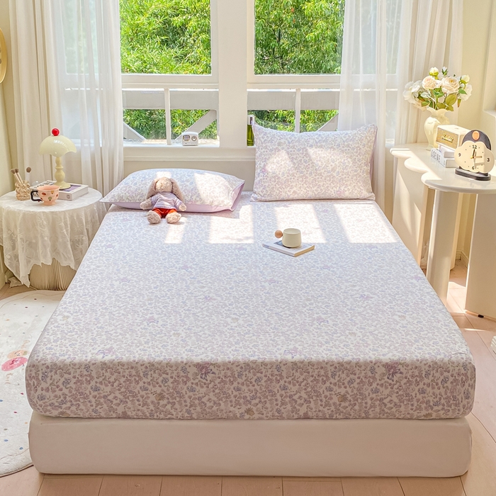 91家纺网 家纺一手货源 找家纺 朵朵家纺 2025新款超柔印花单床笠单品学生宿舍床垫保护套 床笠（床垫保护套可定制尺寸 ） 锦上添花