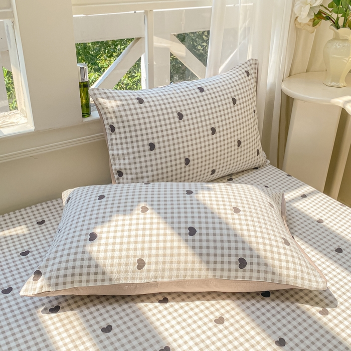 91家纺网 家纺一手货源 找家纺 朵朵家纺 2025新款超柔印花单床笠单品学生宿舍床垫保护套 床笠（床垫保护套可定制尺寸 ） 心动