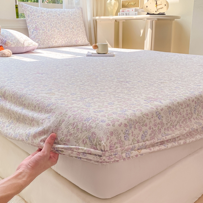 91家纺网 家纺一手货源 找家纺 朵朵家纺 2025新款超柔印花单床笠单品学生宿舍床垫保护套 床笠（床垫保护套可定制尺寸 ） 锦上添花