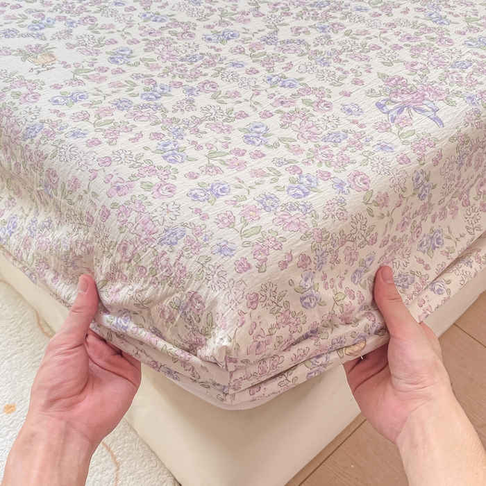 91家纺网 家纺一手货源 找家纺 朵朵家纺 2025新款超柔印花单床笠单品学生宿舍床垫保护套 床笠（床垫保护套可定制尺寸 ） 锦上添花