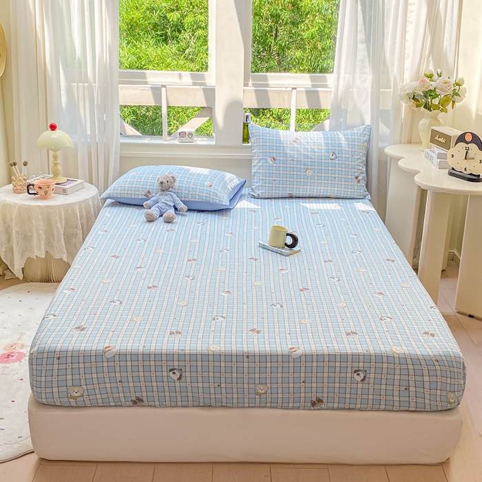 91家纺网 家纺一手货源 找家纺 朵朵家纺 2025新款超柔印花单床笠单品学生宿舍床垫保护套 床笠（床垫保护套可定制尺寸 ） 淘气乐园