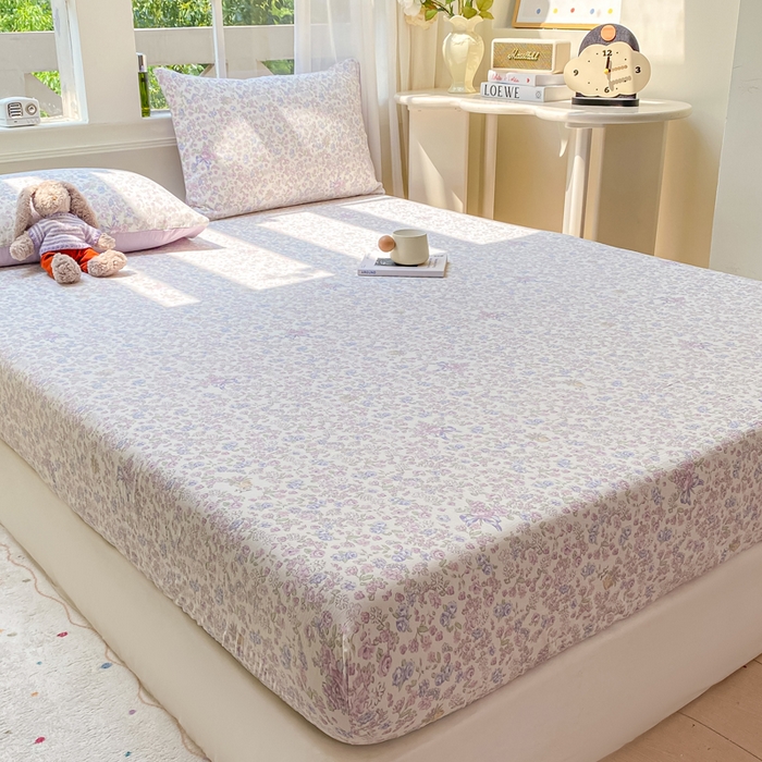 91家纺网 家纺一手货源 找家纺 朵朵家纺 2025新款超柔印花单床笠单品学生宿舍床垫保护套 床笠（床垫保护套可定制尺寸 ） 锦上添花
