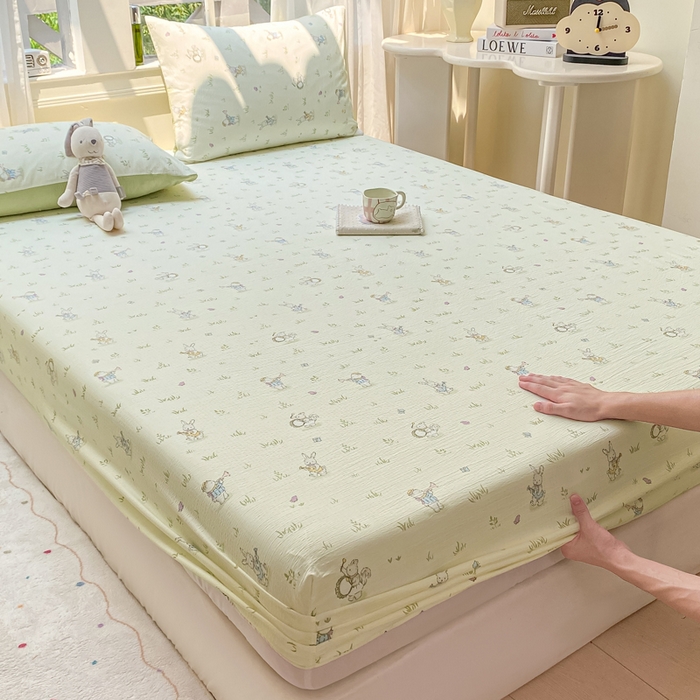 91家纺网 家纺一手货源 找家纺 朵朵家纺 2025新款超柔印花单床笠单品学生宿舍床垫保护套 床笠（床垫保护套可定制尺寸 ） 音乐派