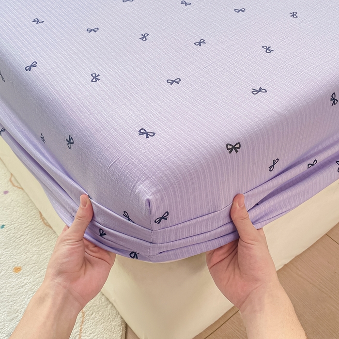 91家纺网 家纺一手货源 找家纺 朵朵家纺 2025新款超柔印花单床笠单品学生宿舍床垫保护套 床笠（床垫保护套可定制尺寸 ） 幸运结