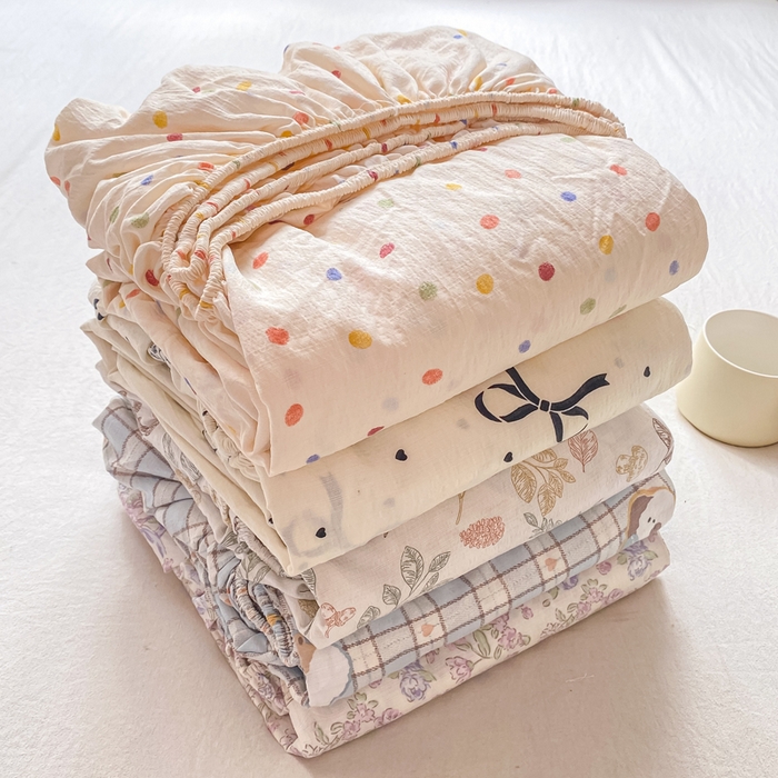 91家纺网 家纺一手货源 找家纺 朵朵家纺 2025新款超柔印花单床笠单品学生宿舍床垫保护套 床笠（床垫保护套可定制尺寸 ） 组合图（仅参考）