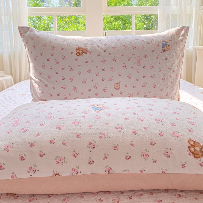 91家纺网 家纺一手货源 找家纺 朵朵家纺 2025新款超柔印花单床笠单品学生宿舍床垫保护套 床笠（床垫保护套可定制尺寸 ） 花町小能粉