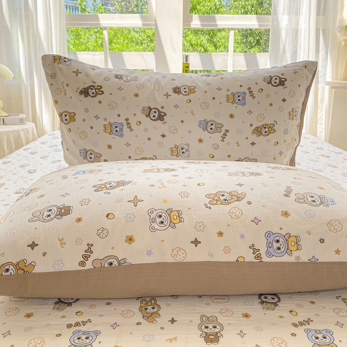 91家纺网 家纺一手货源 找家纺 朵朵家纺 2025新款超柔印花单床笠单品学生宿舍床垫保护套 床笠（床垫保护套可定制尺寸 ） 布布星球