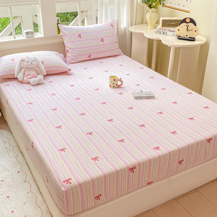 91家纺网 家纺一手货源 找家纺 朵朵家纺 2025新款超柔印花单床笠单品学生宿舍床垫保护套 床笠（床垫保护套可定制尺寸 ） 情人节