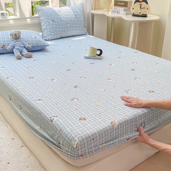 91家纺网 家纺一手货源 找家纺 朵朵家纺 2025新款超柔印花单床笠单品学生宿舍床垫保护套 床笠（床垫保护套可定制尺寸 ） 淘气乐园