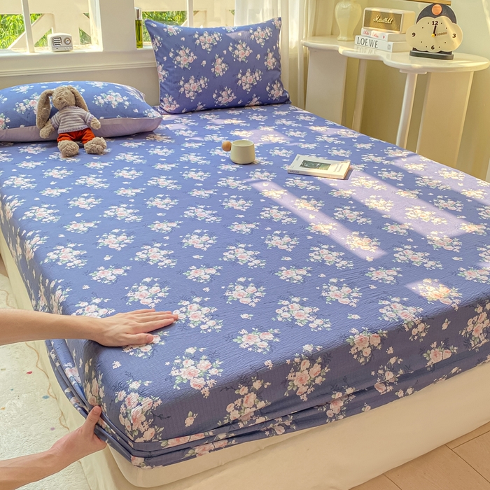 91家纺网 家纺一手货源 找家纺 朵朵家纺 2025新款超柔印花单床笠单品学生宿舍床垫保护套 床笠（床垫保护套可定制尺寸 ） 国色天香