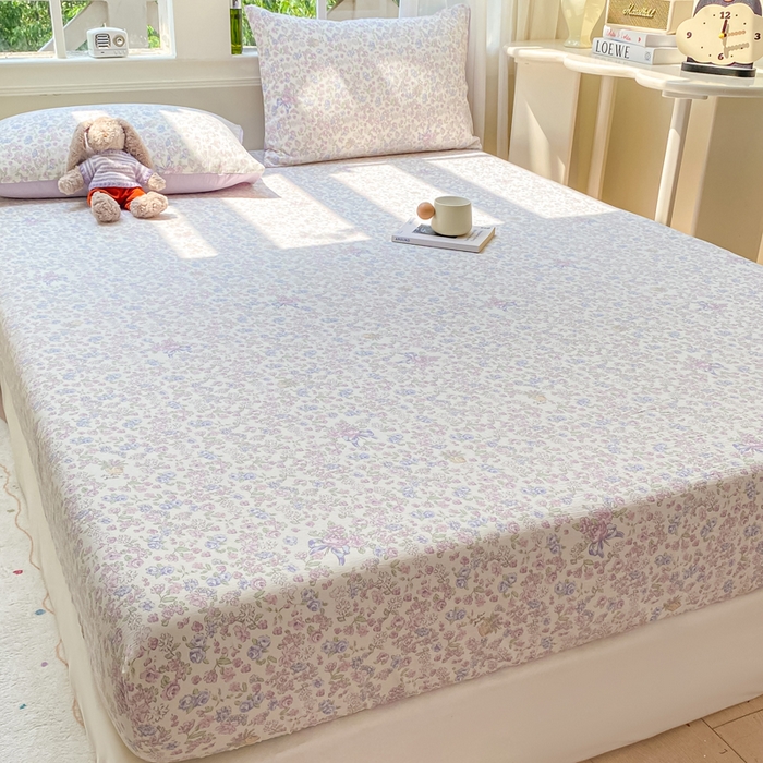 91家纺网 家纺一手货源 找家纺 朵朵家纺 2025新款超柔印花单床笠单品学生宿舍床垫保护套 床笠（床垫保护套可定制尺寸 ） 锦上添花