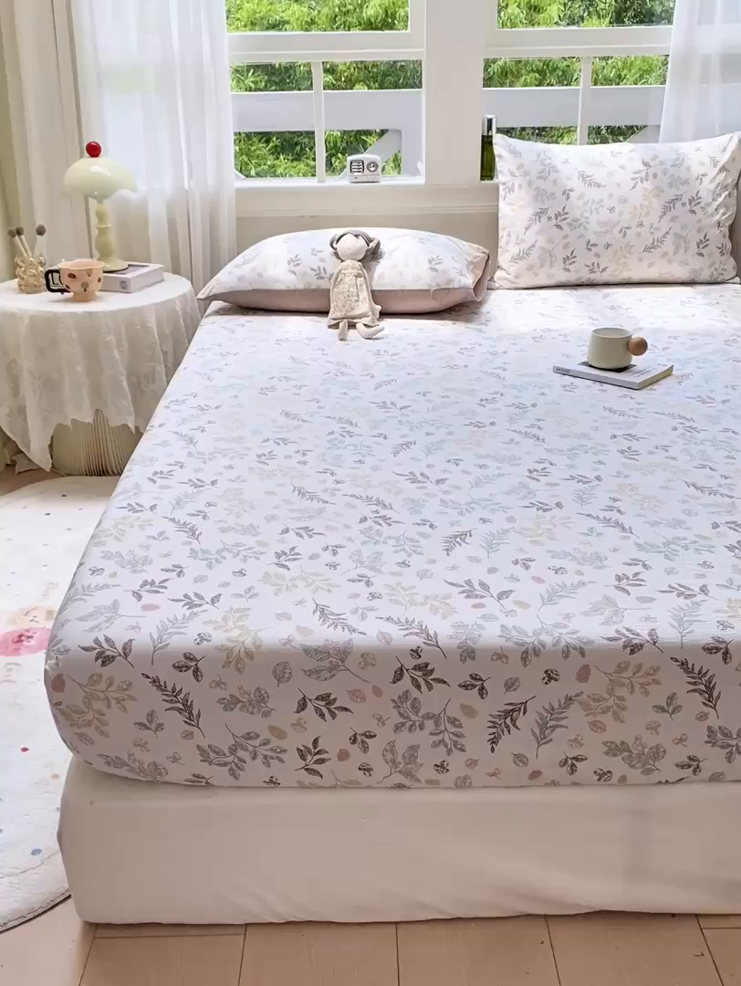 91家纺网 家纺一手货源 找家纺 朵朵家纺 2025新款超柔印花单床笠单品学生宿舍床垫保护套 床笠（床垫保护套可定制尺寸 ） 罗曼蒂克