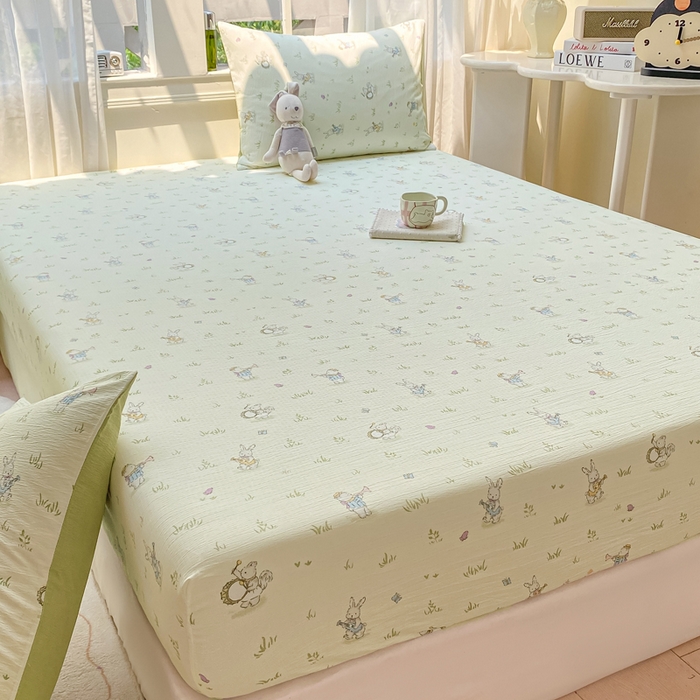 91家纺网 家纺一手货源 找家纺 朵朵家纺 2025新款超柔印花单床笠单品学生宿舍床垫保护套 床笠（床垫保护套可定制尺寸 ） 音乐派