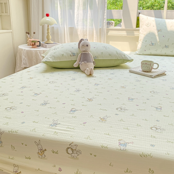 91家纺网 家纺一手货源 找家纺 朵朵家纺 2025新款超柔印花单床笠单品学生宿舍床垫保护套 床笠（床垫保护套可定制尺寸 ） 音乐派