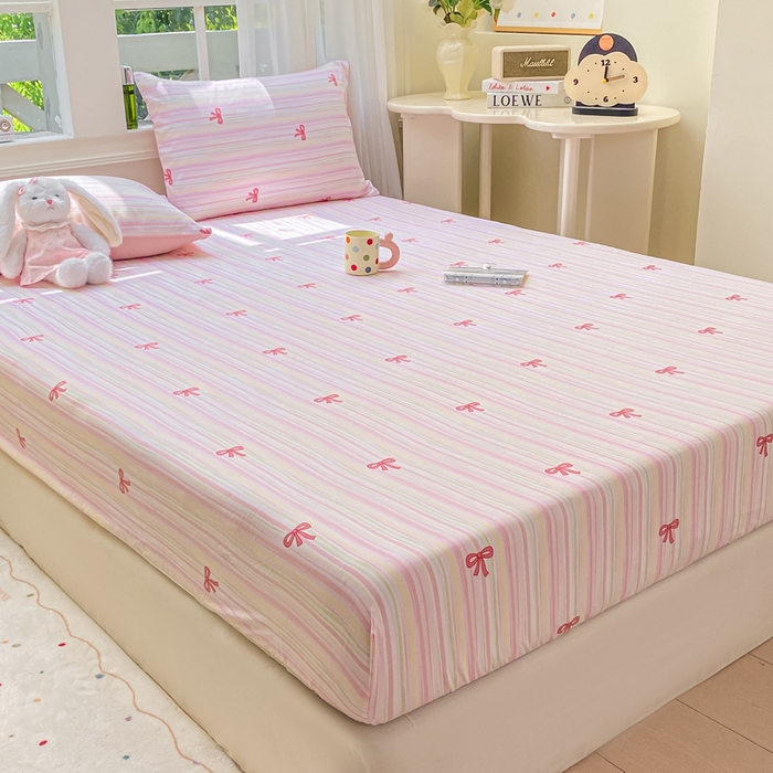 91家纺网 家纺一手货源 找家纺 朵朵家纺 2025新款超柔印花单床笠单品学生宿舍床垫保护套 床笠（床垫保护套可定制尺寸 ） 情人节