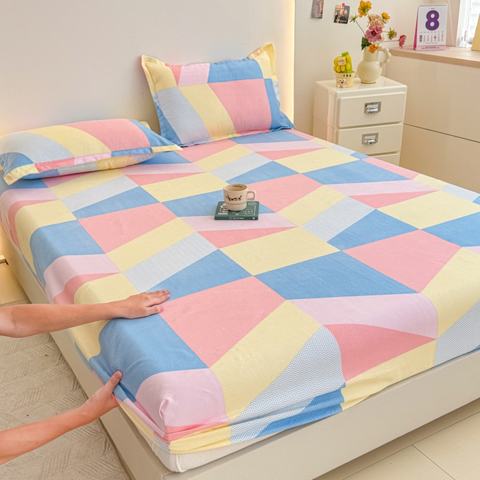 91家纺网 家纺一手货源 找家纺 （总）梦舒阳 2025新款磨毛植物羊绒单床笠三件套单品床笠