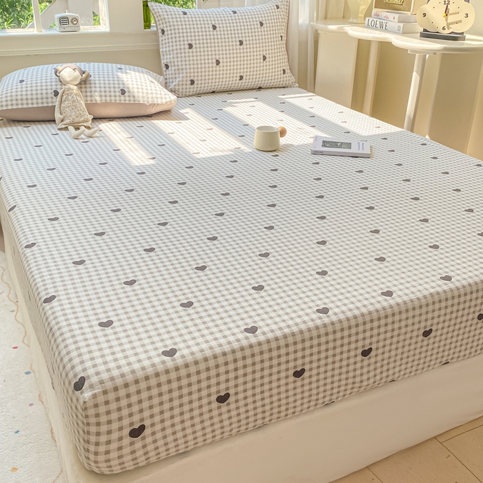 91家纺网 家纺一手货源 找家纺 朵朵家纺 2025新款超柔印花单床笠单品学生宿舍床垫保护套 床笠（床垫保护套可定制尺寸 ） 心动