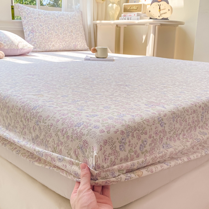 91家纺网 家纺一手货源 找家纺 朵朵家纺 2025新款超柔印花单床笠单品学生宿舍床垫保护套 床笠（床垫保护套可定制尺寸 ） 锦上添花