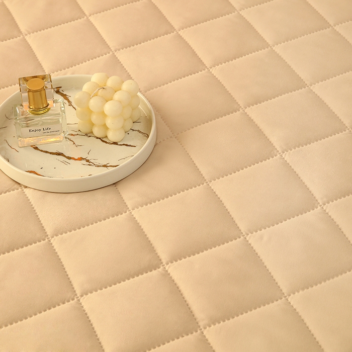 91家纺网 家纺一手货源 找家纺 小禹仔家纺 2025新款亲肤夹棉床笠 卡其色