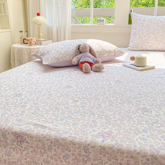 91家纺网 家纺一手货源 找家纺 朵朵家纺 2025新款超柔印花单床笠单品学生宿舍床垫保护套 床笠（床垫保护套可定制尺寸 ） 锦上添花