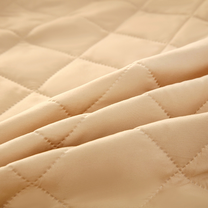 91家纺网 家纺一手货源 找家纺 小禹仔家纺 2025新款亲肤夹棉床笠 卡其色