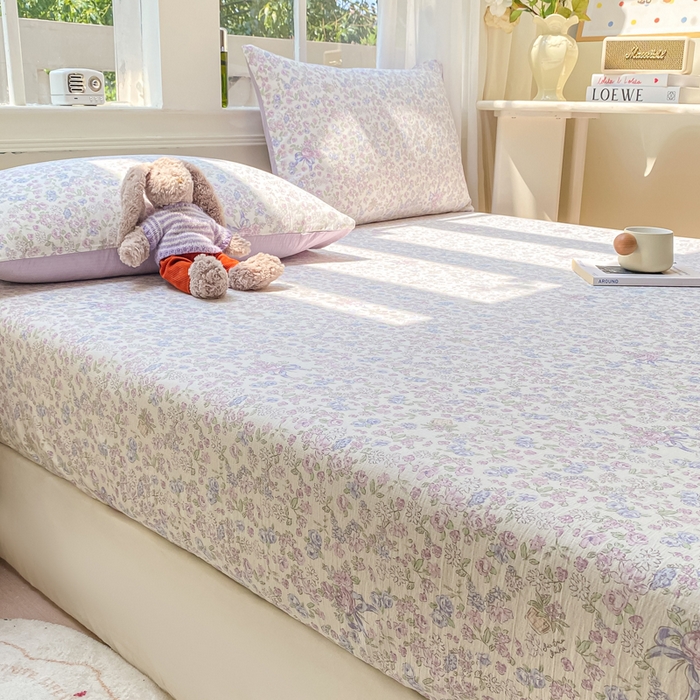 91家纺网 家纺一手货源 找家纺 朵朵家纺 2025新款超柔印花单床笠单品学生宿舍床垫保护套 床笠（床垫保护套可定制尺寸 ） 锦上添花