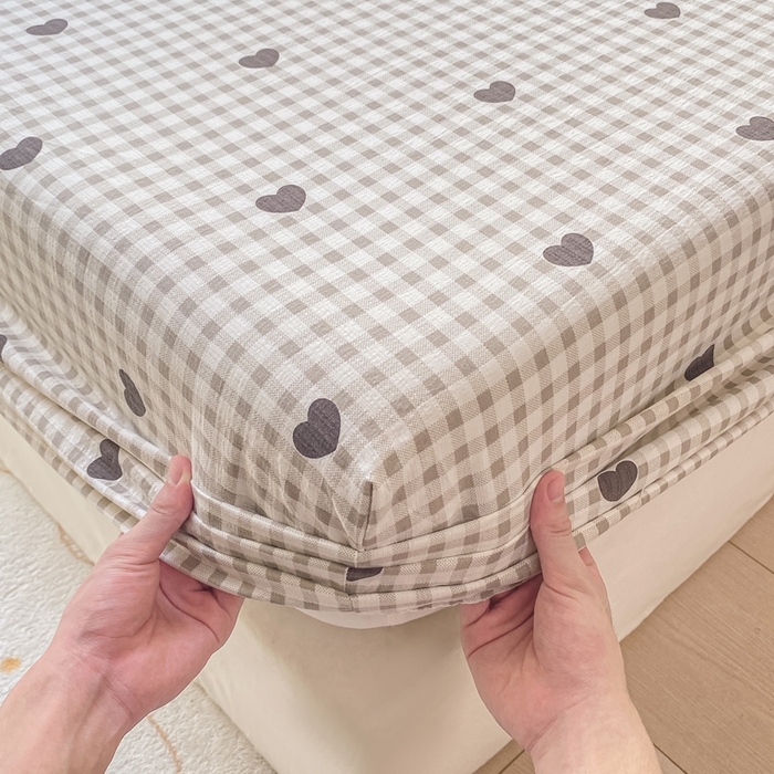 91家纺网 家纺一手货源 找家纺 朵朵家纺 2025新款超柔印花单床笠单品学生宿舍床垫保护套 床笠（床垫保护套可定制尺寸 ） 心动