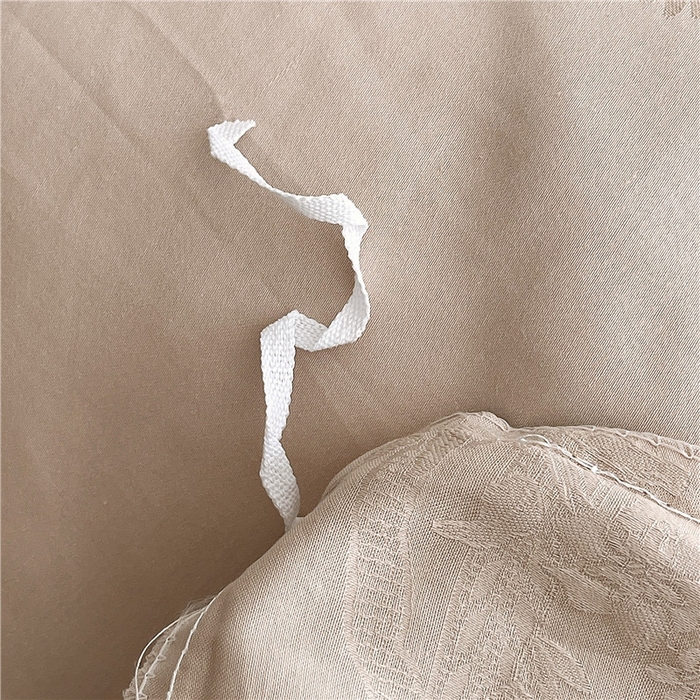 91家纺网 家纺一手货源 找家纺 琪格格纺织 2025新款50S贡缎大提花加厚全棉磨毛四件套 一蔓千花-羽棕