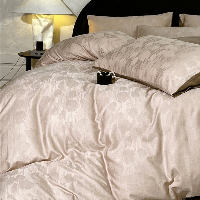 91家纺网 家纺一手货源 找家纺 （总）琪格格纺织 2025新款50S贡缎大提花加厚全棉磨毛四件套