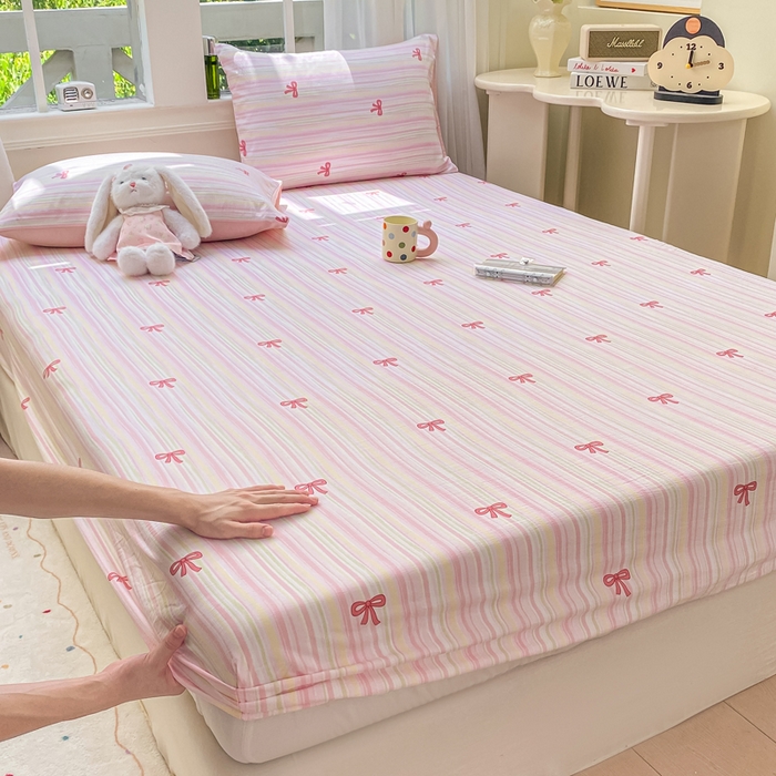 91家纺网 家纺一手货源 找家纺 朵朵家纺 2025新款超柔印花单床笠单品学生宿舍床垫保护套 床笠（床垫保护套可定制尺寸 ） 情人节